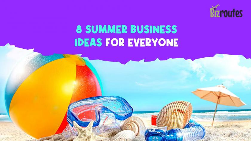 beach view image with summer items content displays summer business ideas 